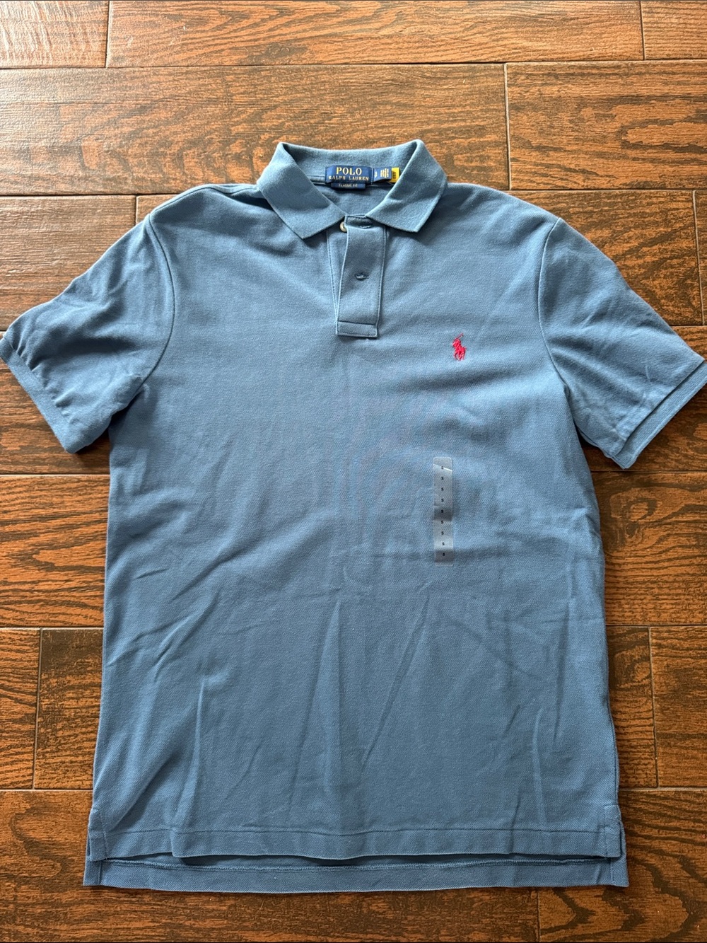 Polo by Ralph Lauren Slate Blue Polo with Red Pony